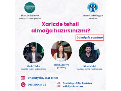 Uğurlu Xaricdə Təhsil Üçün Psixoloji və Akademik Hazırlıq: Humel və The Khudafereen Seminarı